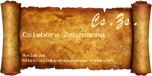 Csimbora Zsuzsanna névjegykártya